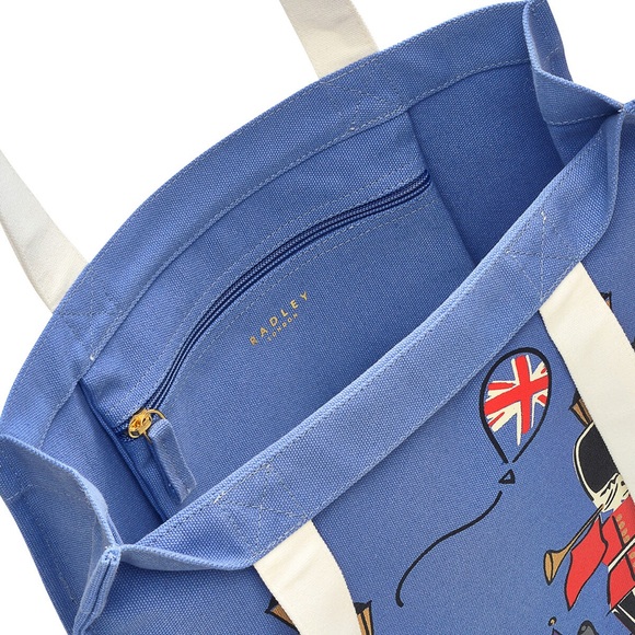 Radley London King Charles III Coronation Blue Canvas Tote Bag NWT - Picture 6 of 10